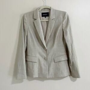 Lafayette 148 New York Virgin Wool Beige Blazer Size 4